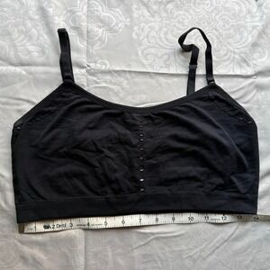 Ellie & Jo‎ Black Bralette XL  Adjustable Straps Soft Stretchy Comfy Lounge Bra